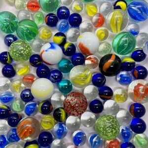 Vintage Marbles - Estate Sale Find - 100+ pcs. No chips or cracks.